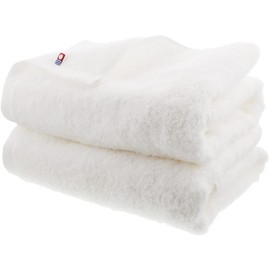 Imabari Factory Certified Imabari Bath Towels, Made in Japan, Approx. 47.2 x 23.6 inches (120 x 60 cm), White, Set of 2