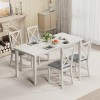 Peatuk 7-Piece Dining Room Table Set with 6 Upholstered Chairs
