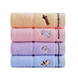 Embhlitfe 4 Pcs Kids Washcloth Towels,Cotton Children's Facial Towel Kids Towel Children Wash Cloths,Multicolor Kids Face Towels Hand Towels Baby Wash Cloth for Hand Face Shower,25x50cm