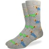 Good Luck Sock Men's Dachshund Wiener Dog Socks, Gray, Big