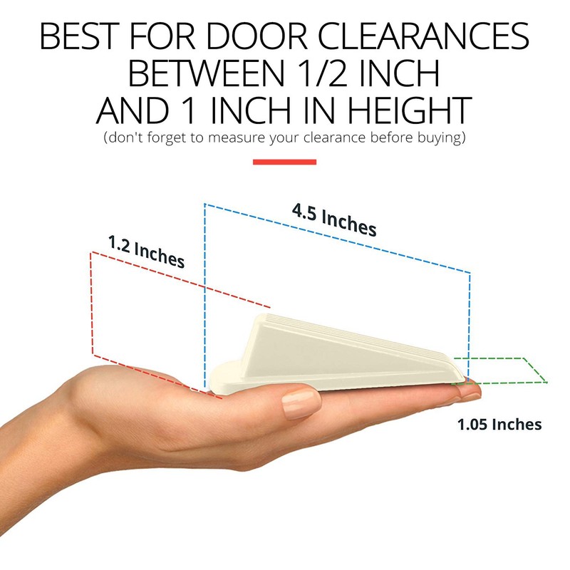 Home Premium Door Stoppers for Bottom of Door, Rubber Door
