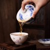 Jingdezhen Chinese Gaiwan Handmade 6.3oz/180ml Mountain Style China Blue and