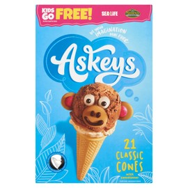 Askeys Ice Cream Cones, 21 each