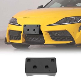 Front License Plate Mount Bracket Replacement Fit for Toyota Supra GR A90 A91 MK5 2019-2026, ABS Front Bumper License Plate Frames Holder, License Plate Trim Base Replacement Kit