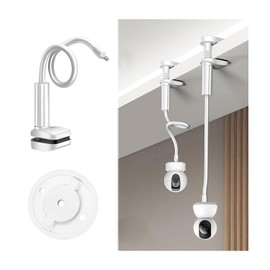 Flexible Clamp Mount for TP-Link Tapo C200 C210 Camera 50cm 360 Degree Rotatable Bracket Twist Bracket Easy Installation Clamp Arm Stand Stable Installation No Drilling Required (White)