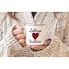 Moonworks® Emaille-Tasse Lieblingsnachbarin Geschenk Nachbarn Nachbarin weiß-metall Emailletasse