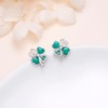 Flyow St Patricks Day Clover Earrings for Women 925 Sterling