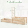 HAPPYGRILL Raised Garden Bed with Trellis, Wood Garden Box w/Open