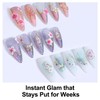 5D Flower Nail Art Stickers - 6 Sheets Embossed Floral