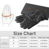 Real Sheepskin Leather Gloves, 100% Cashmere Lining Winter Gloves, Touchscreen