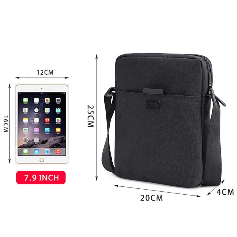 TINYAT Crossbody Bag for Men Waterproof Shoulder Bag with Adjustable