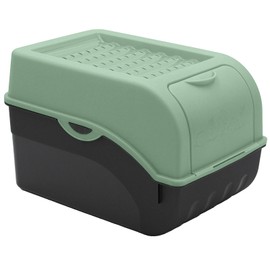 ARTECSIS Potato Storage Box Sage Green I Vegetable Box Potato Box with Lid for Approx. 4 kg Potatoes + 6 Stickers with Vegetables