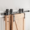 SMARTSTANDARD 5.5 Feet Bypass Sliding Barn Door Hardware Kit -