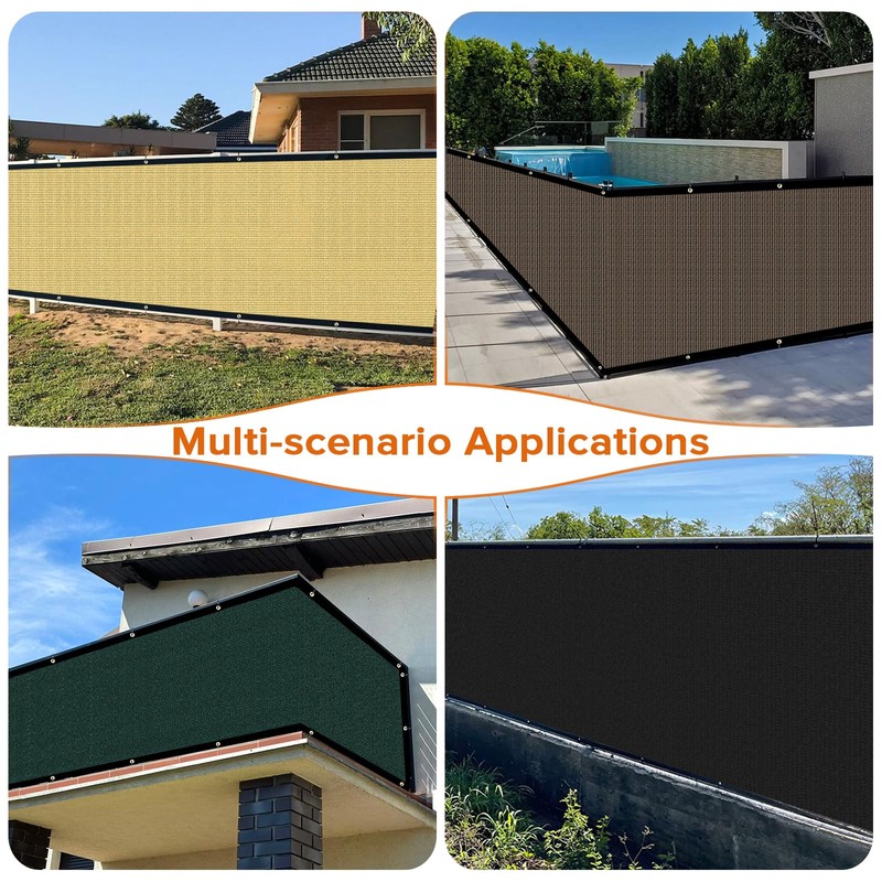 Cisvio 6ftx50ft Fence Privacy Screen Heavy Duty 170 GSM Windscreen