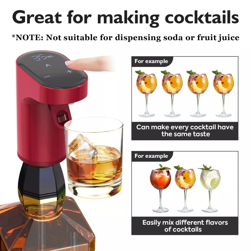 Redsack Rechargeable Electric Wine & Liquor Dispenser with Aerator Feature,