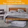 JMIATRY 4 Pack Underbed Storage Boxes with Lid, 50L Foldable
