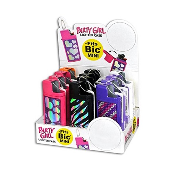 NOVELTY 1X Party Girl Mini Lighter Holder- ONE Item with Random Design and Color