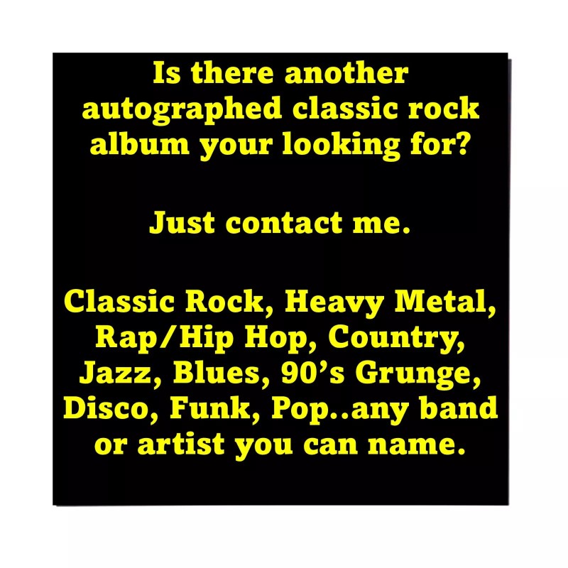 Black Sabbath Autographed Album Cover Reprint. Frame Included