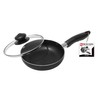 Bene Casa - Black Nonstick Aluminum Frying Pan with Glass