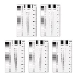QUARKZMAN 5pcs High Precision SEC Size Estimation Chart 80 mm Covered Transparency Error Detection Film Ruler for Measuring Diameters and Line Width Errors
