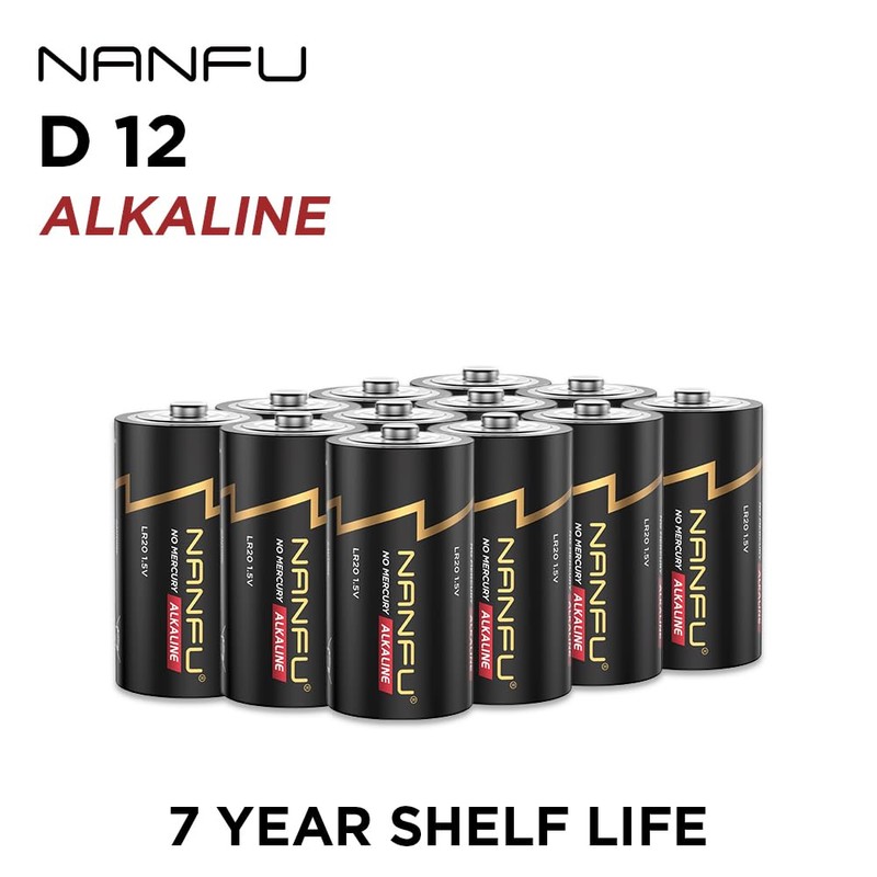 NANFU D 12 Alkaline Batteries