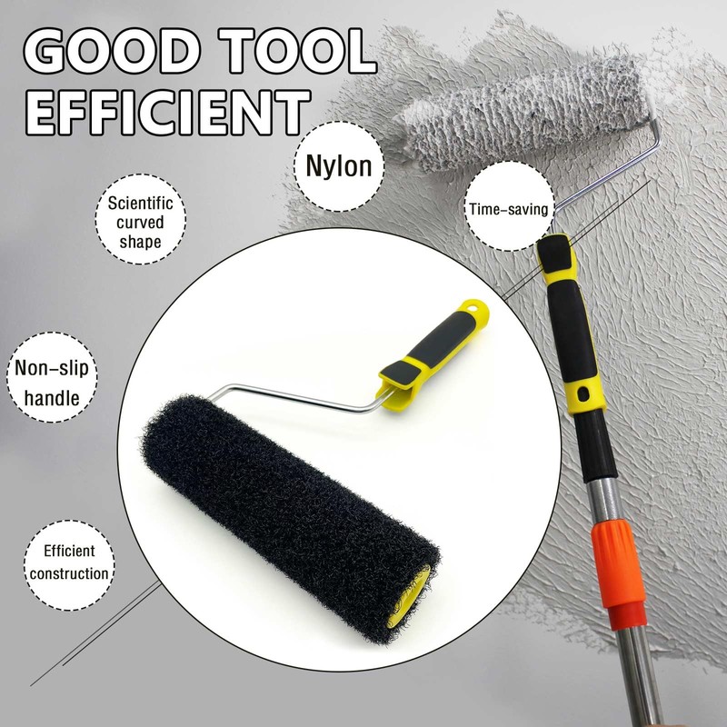 XWADJCD 9 Inch Drywall Compound Roller, Drywall Texture Roller Brush,