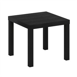 Furinno Furinno Classic Homey Square Parsons Side End Table, 1-Pack, Black