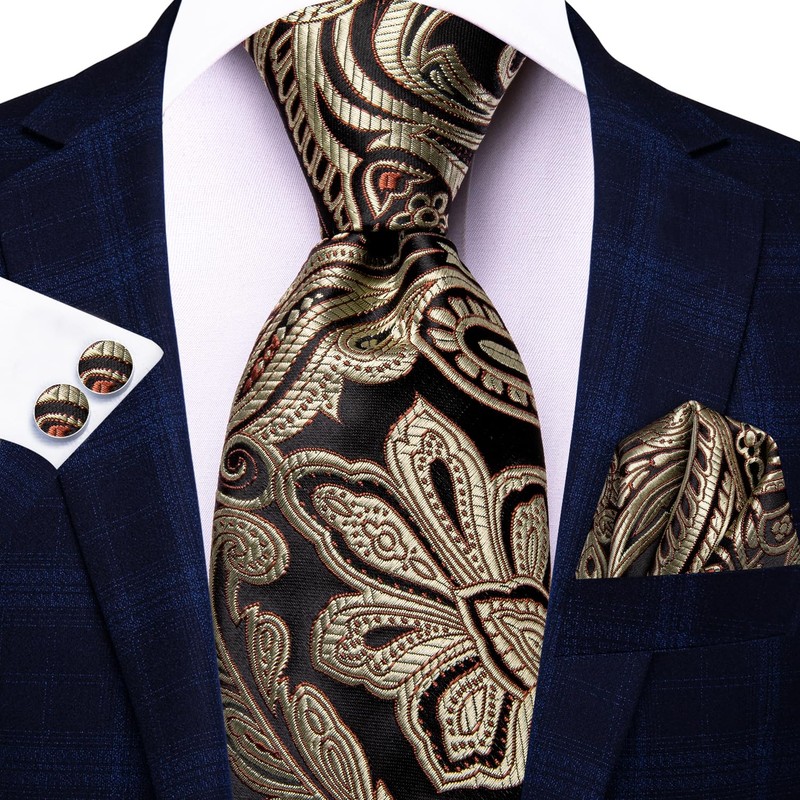 Hi-Tie Lot 5 Pcs Gift Box Mens Tie Set Necktie