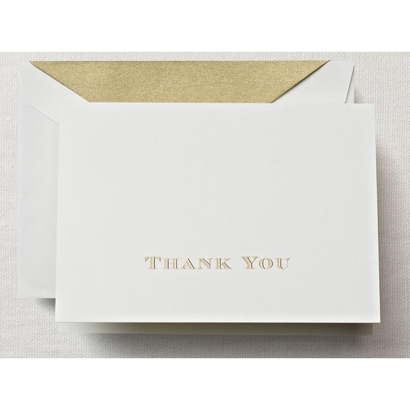 Limited Papers Gold Hand Engraved Thank You Notes