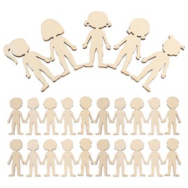 Operitacx 100pcs Girl Cutouts for DIY Crafts, Person Shape Cutouts for Kids, Wooden Figures for Kindergarten Educational Activities, Hand Painted Figures for Creative Projects