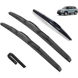 Juego de escobillas limpiaparabrisas delanteras y traseras compatible con Suzuki Vitara LY MK4 Suzuki Escudo 2015-2023 parabrisas ventana 24"16"10" cepillo(Front Rear,LHD)