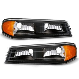 ACANII - For 2004-2012 Chevy Colorado GMC Canyon Black Housing Parking Turn Signal Lights Corner Lamps Left+Right