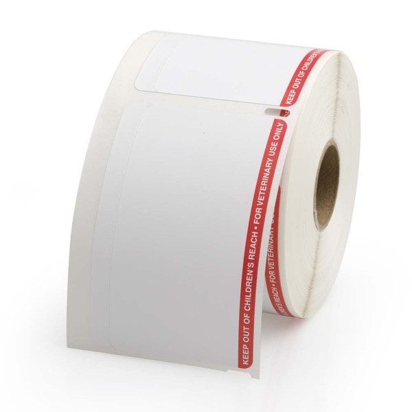 LabelValue.com | Small Veterinary Prescription Labels w/ Warning - 1-4/5”
