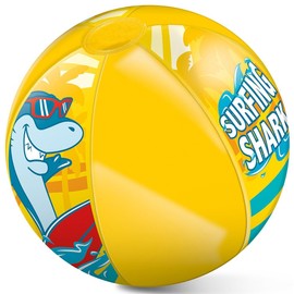Mondo Toys Surfing Shark Beach Ball Inflatable 50 cm Decorated in Colours 16921