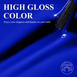 Imtiti Blue Gel Nail Polish, 1Pcs Royal Navy Blue Gel Polish Soak Off UV LED Gel Polish, Long Lasting, Nail Art Manicure Salon DIY at Home for Autumn and Winter (0.34 Fl Oz-1912)