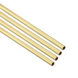 Ofowin 4 Pieces, Brass Round Tube 0.2mm Wall Thickness 1.5mm OD, 1.5mm x 0.2mm, Seamless Straight Pipe Tube, Modeler, Crafts, Industrial, Automotive, Marine, Aerospace Industry