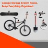Garage Organization Hooks, 6 Hooks&2 Straps, 5.1" Large Wall Hooks
