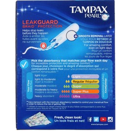 Tampax Tampons Pearl Super 18 Count Unscented (Pack of 2)