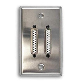 Single Gang Dual VGA Stainless Steel Wall Plate