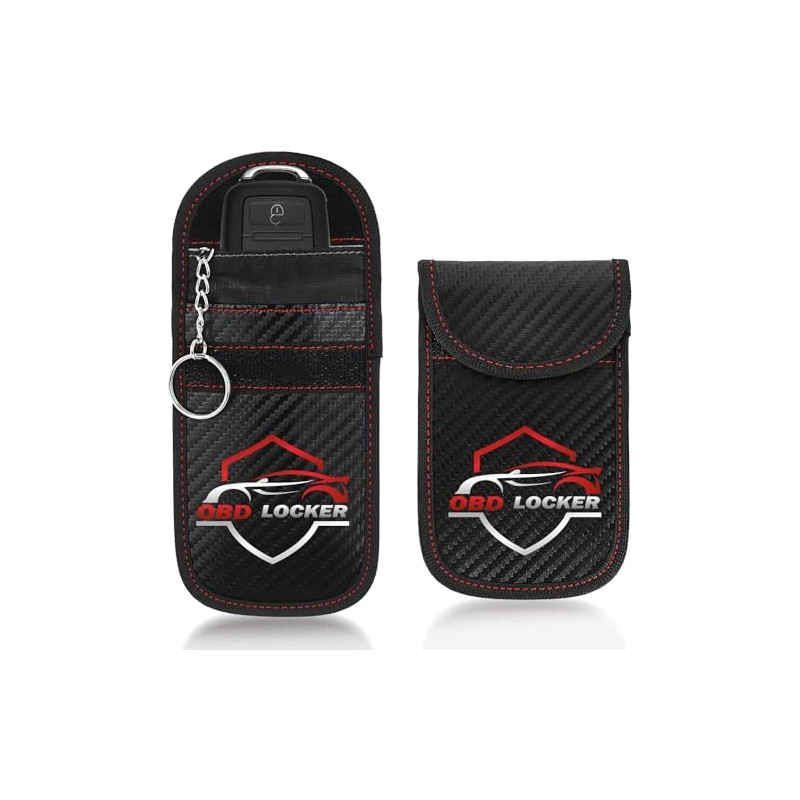RFID Protection Car Key Blocking Faraday Pouch Carbon Fiber Compatible