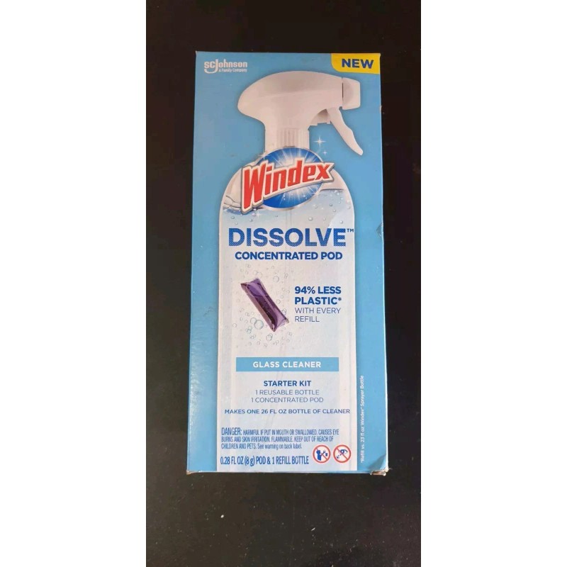 Windex Lot Of 2 Windex Dissolve Glass Cleaner Concentrated Pod