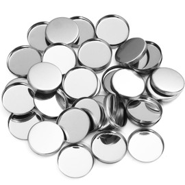 Pangda 50 Pack Empty Eyeshadow Pans 26 mm Magnets Cosmetic Palettes Round Metal Makeup Pan for Eyeshadow Blush Lipstick Organizer