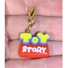 Toy Story Logo Word Charm Gold Zipper Pull & Keychain