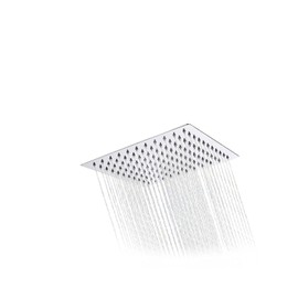 SOLVEX Cabezal de Ducha de Lluvia 6 Pulgadas Cuadrada de Acero Inoxidable, Regaderas para Baño Baja Presion, Boquillas de Silicona Anti-Obstrucción para Aumentar la Presión, SP-50016