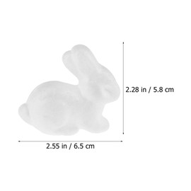FOMIYES 30pcs Craft Foam Rabbit Polystyrene Bunny Modelling Craft 2023 Chinese Zodiac Rabbit Year Mini Rabbit Craft Animal Mould for Diy Colored Drawing Crafts 2.55in