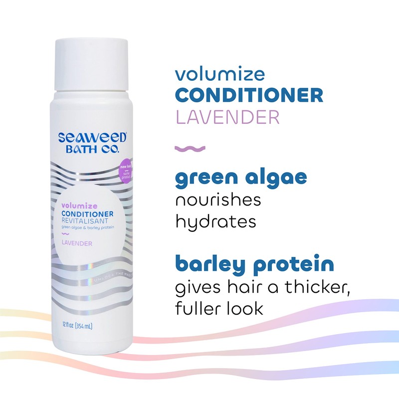 Seaweed Bath Co. Volumize Conditioner, Lavender Scent, 12 Ounce, Sustainably