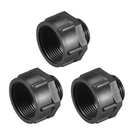sourcing map Threaded Bushings Nylon Connector Adaptor M20 Outer Thread to M25 Inner Thread Black, 3 Pcs