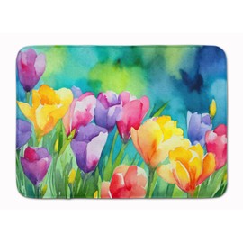 Caroline's Treasures Freesias in Watercolor Memory Foam Kitchen Mat Machine Washable Anti-Fatigue Mat Cushion Comfort Bath Mat or Kitchen Rug