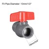 sourcing map PVC Ball Valve Water Pipe Thread End 1/2