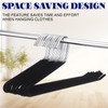 12 Pcs Threehoney Velvet Metal Pants Hanger Non-Slip Heavy Duty
